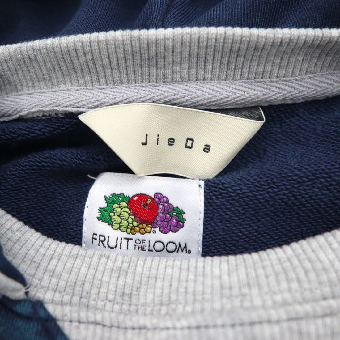 JieDa × FRUIT OF THE LOOM 2-tone vintage parka 2TONE VINTAGE PARKER M Navy Gray Retrofit front V Jie-21W-CT05 Unused item