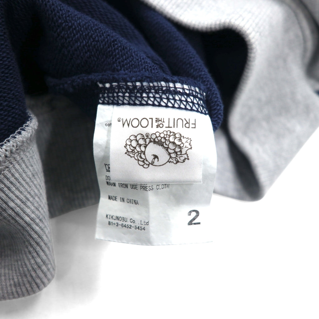 JieDa × FRUIT OF THE LOOM 2-tone vintage parka 2TONE VINTAGE PARKER M Navy Gray Retrofit front V Jie-21W-CT05 Unused item