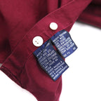 nautica 90s button down shirt, XL, burgundy, cotton, made in Jamaica