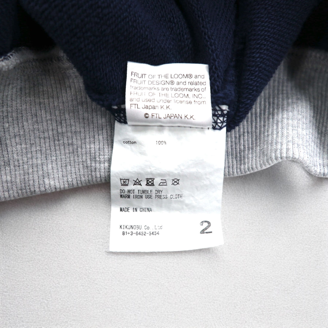 JieDa × FRUIT OF THE LOOM 2-tone vintage parka 2TONE VINTAGE PARKER M Navy Gray Retrofit front V Jie-21W-CT05 Unused item