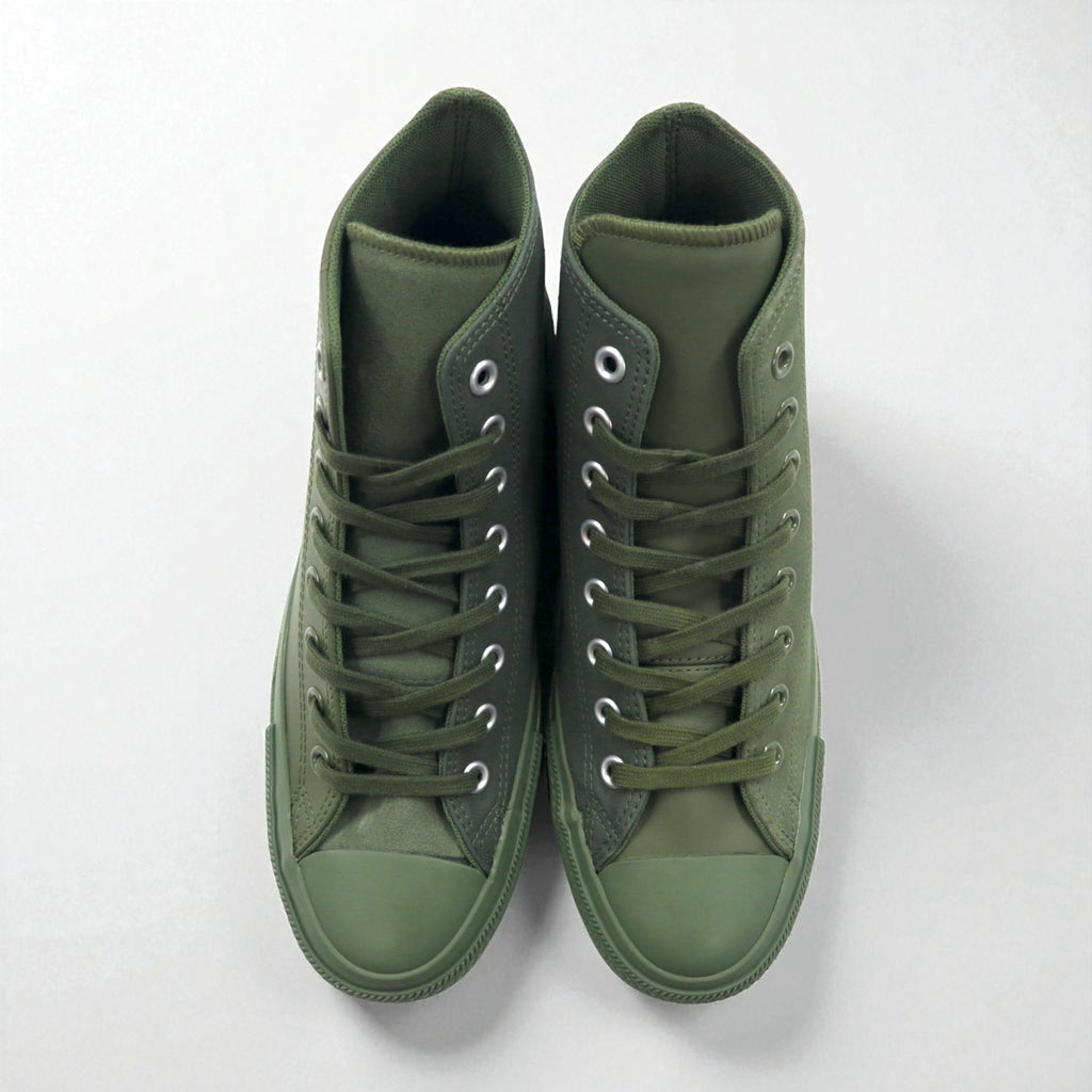 CONVERSE x ENGINEERED GARMENTS x BEAMS ALL STAR 100 OX High-Top Sneakers, Size 26.5cm, Khaki Suede, Leather, and Canvas, 1CL015, Unused