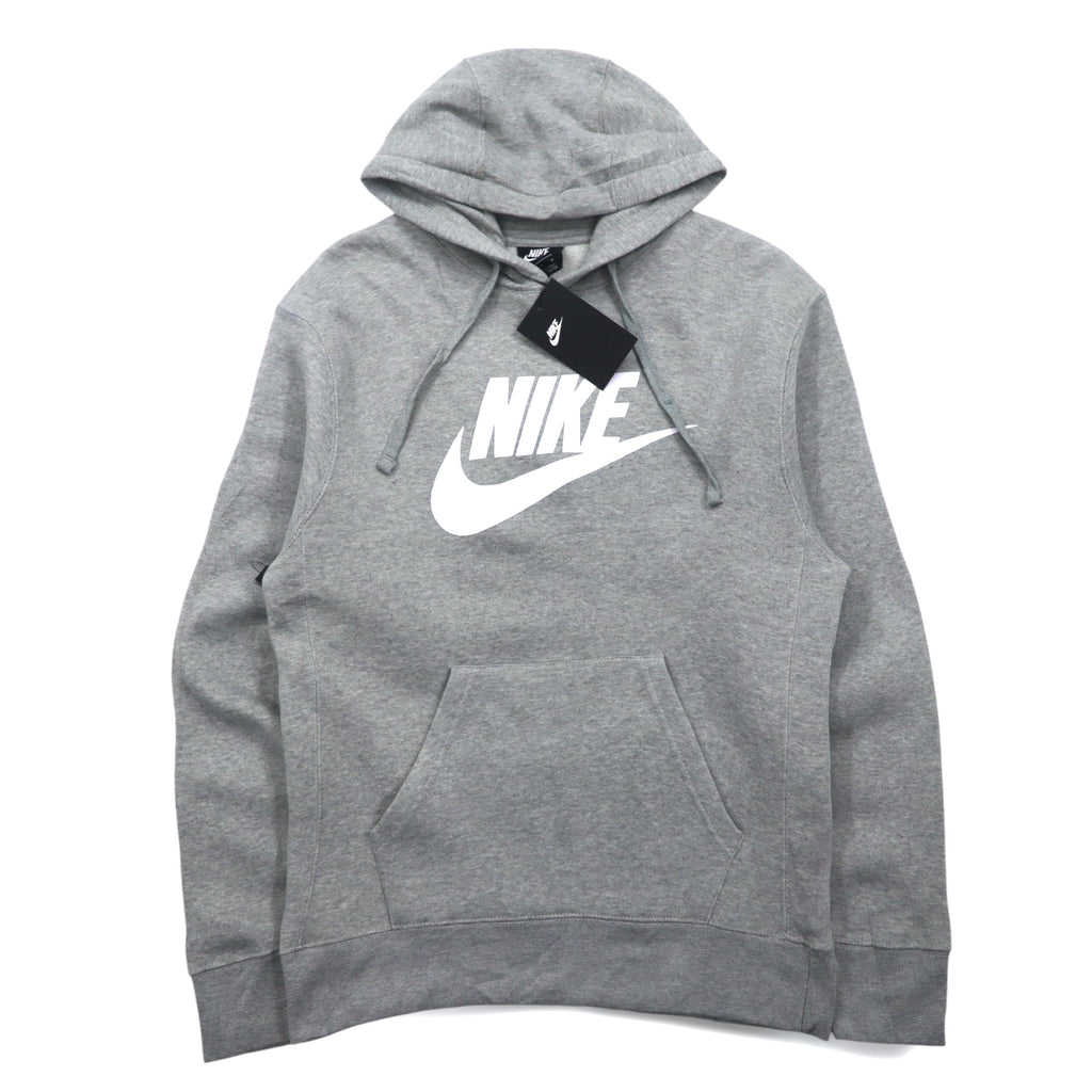 NIKE Swoosh Logo Print Pullover Hoodie M Grey NSW CLUB HOODIE BV2973-063 Made in Pakistan Unused