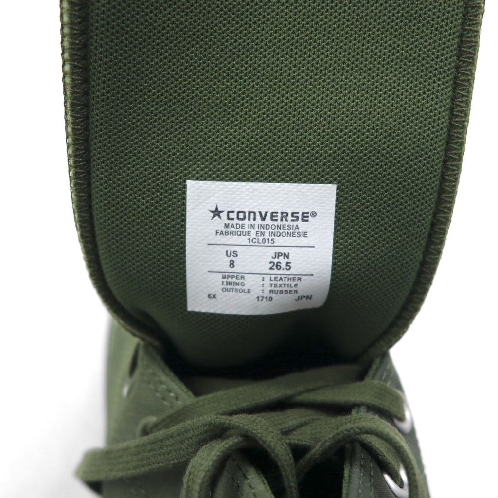 CONVERSE x ENGINEERED GARMENTS x BEAMS ALL STAR 100 OX High-Top Sneakers, Size 26.5cm, Khaki Suede, Leather, and Canvas, 1CL015, Unused