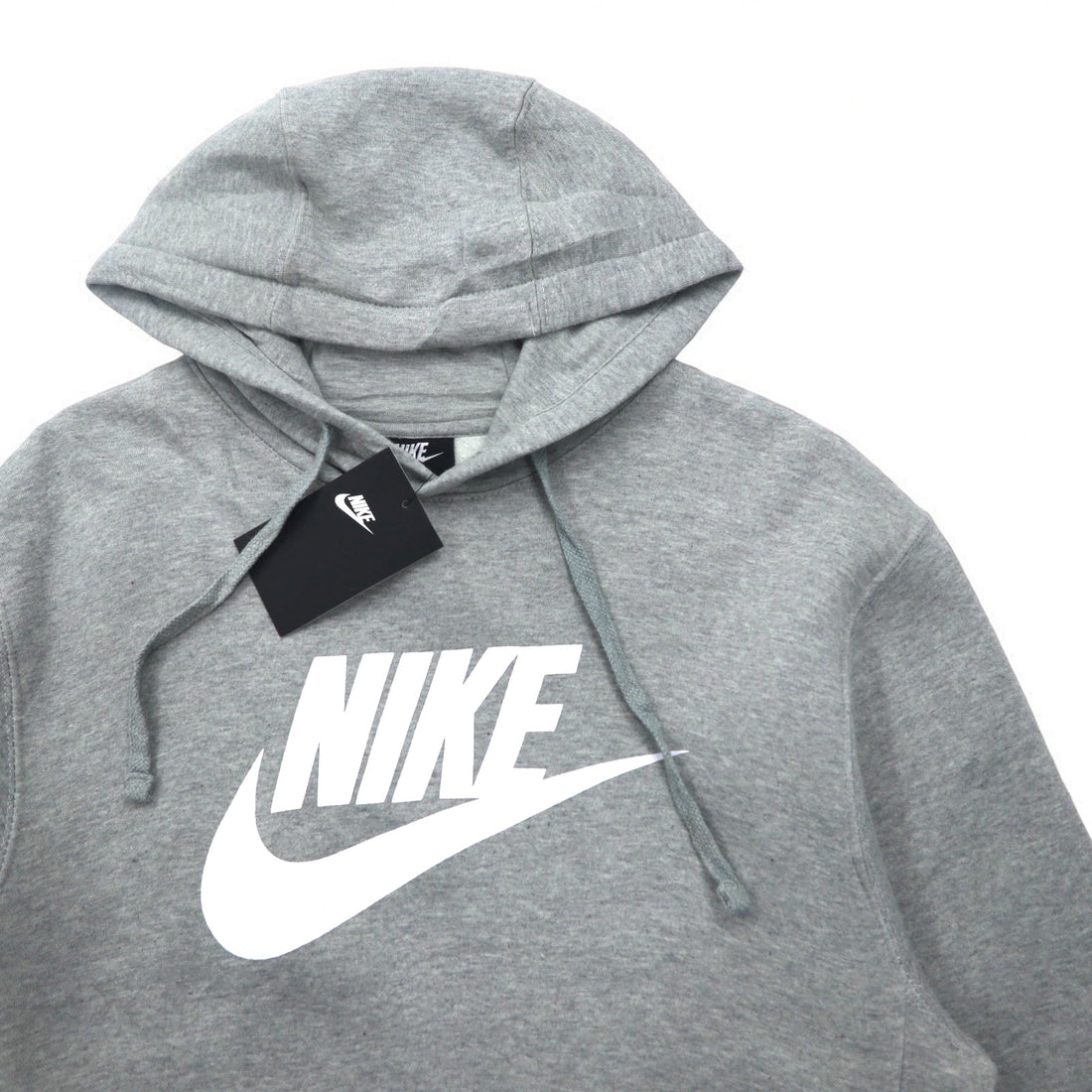 NIKE Swoosh Logo Print Pullover Hoodie M Grey NSW CLUB HOODIE BV2973-063 Made in Pakistan Unused