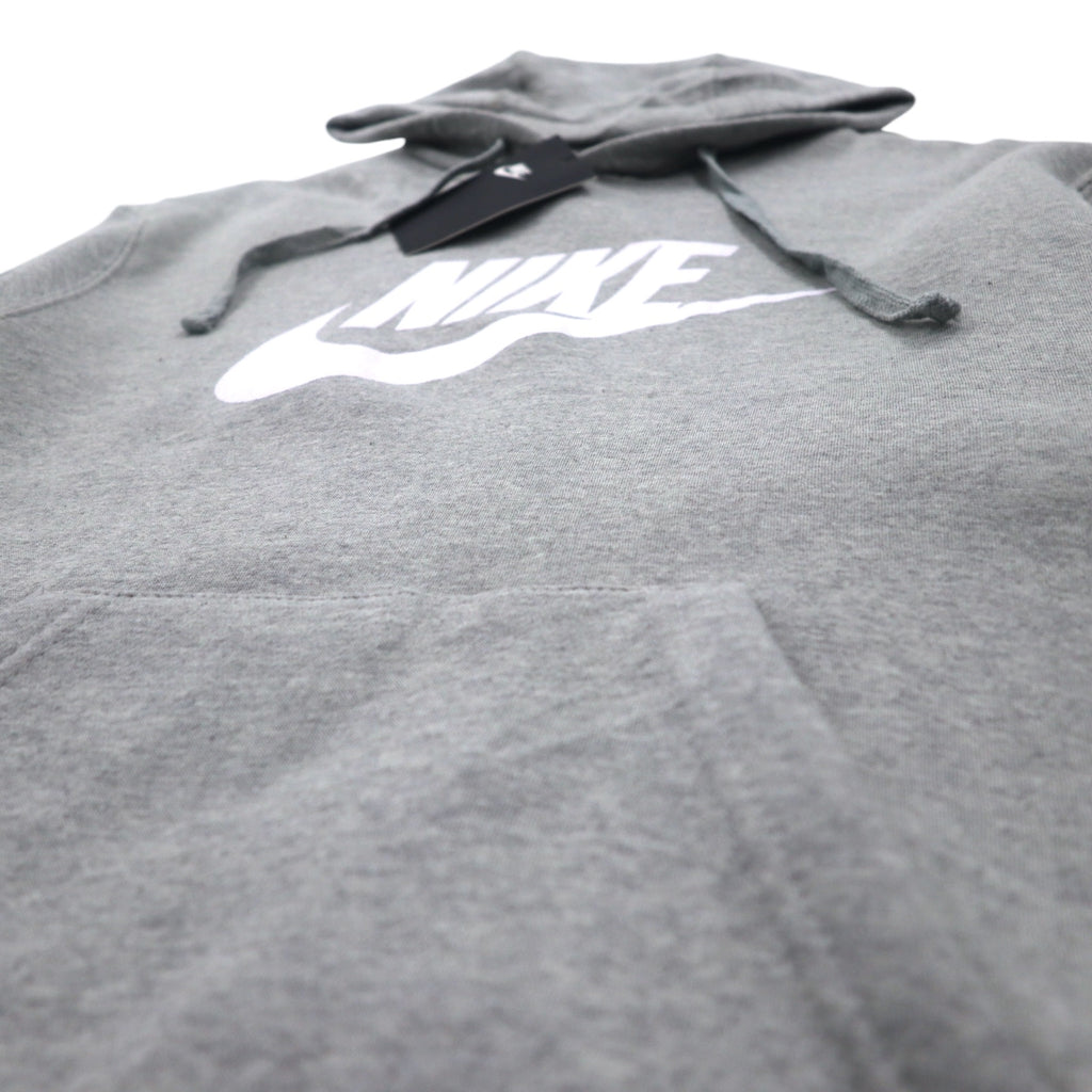 NIKE Swoosh Logo Print Pullover Hoodie M Grey NSW CLUB HOODIE BV2973-063 Made in Pakistan Unused