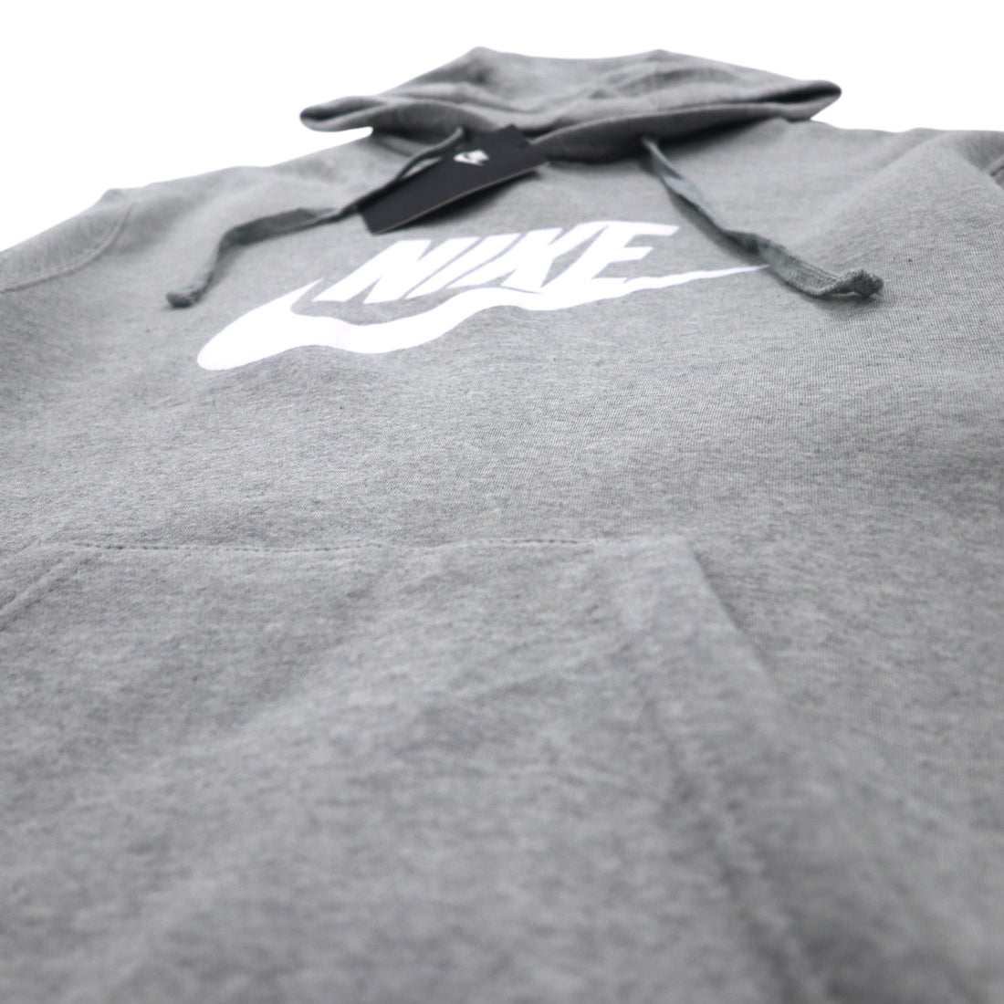 NIKE Swoosh Logo Print Pullover Hoodie M Grey NSW CLUB HOODIE BV2973-063 Made in Pakistan Unused