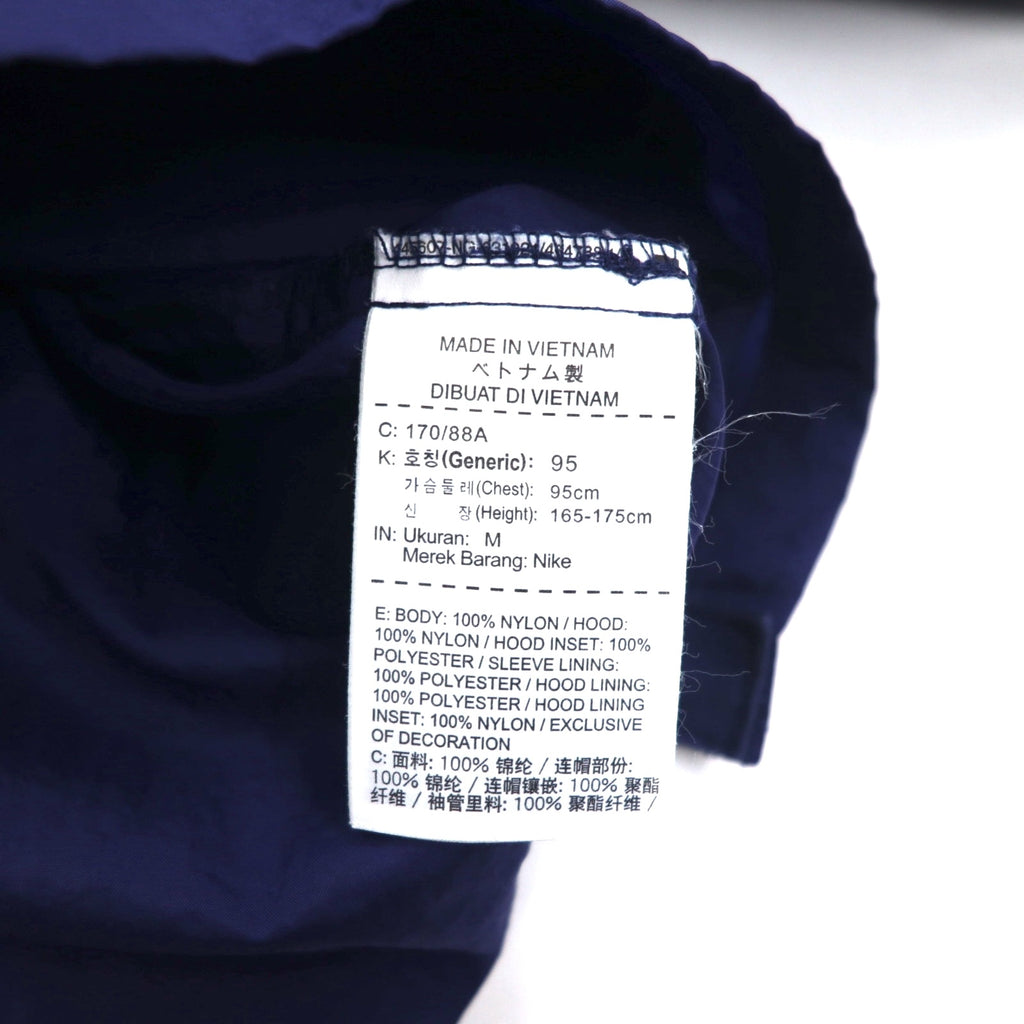 NIKE Half Zip Anorak Parka M Navy Sleeve Logo Swoosh NSW JKT HD WVN PKBL 833867-429