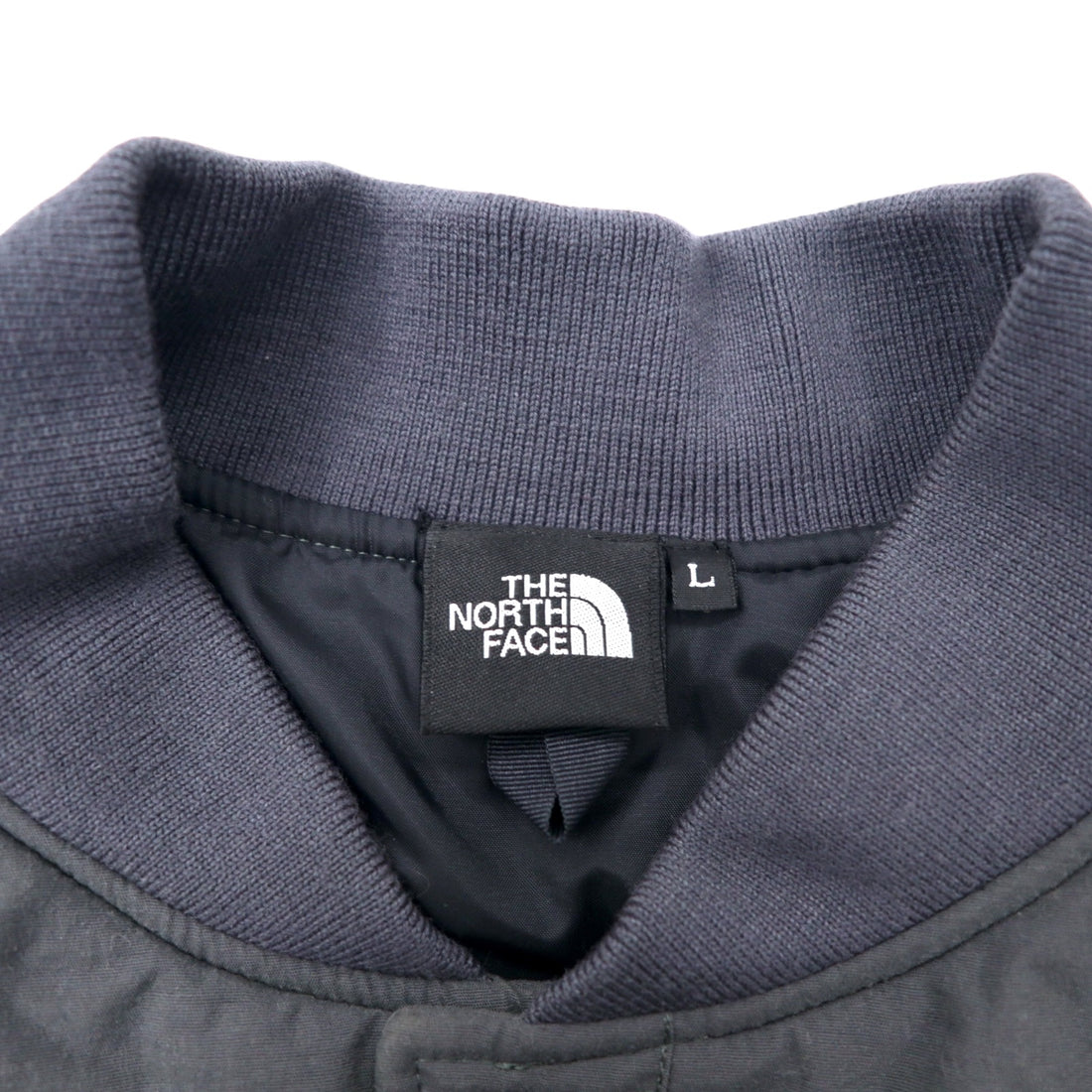 THE NORTH FACE Padded Quilted Jacket L Gray Nylon Thermolite NY17303