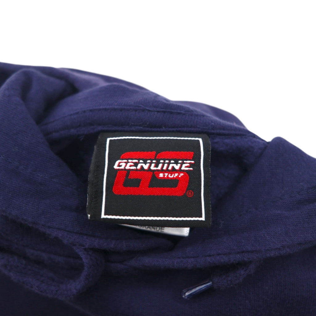 GENUINE STUFF College Arch Logo Hoodie, 2XL, Navy Cotton, Kangaroo Pocket, BUTLER