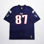 Reebok Game Shirt NFL Patriots Football Uniform XL Navy Mesh Nylon Numbering