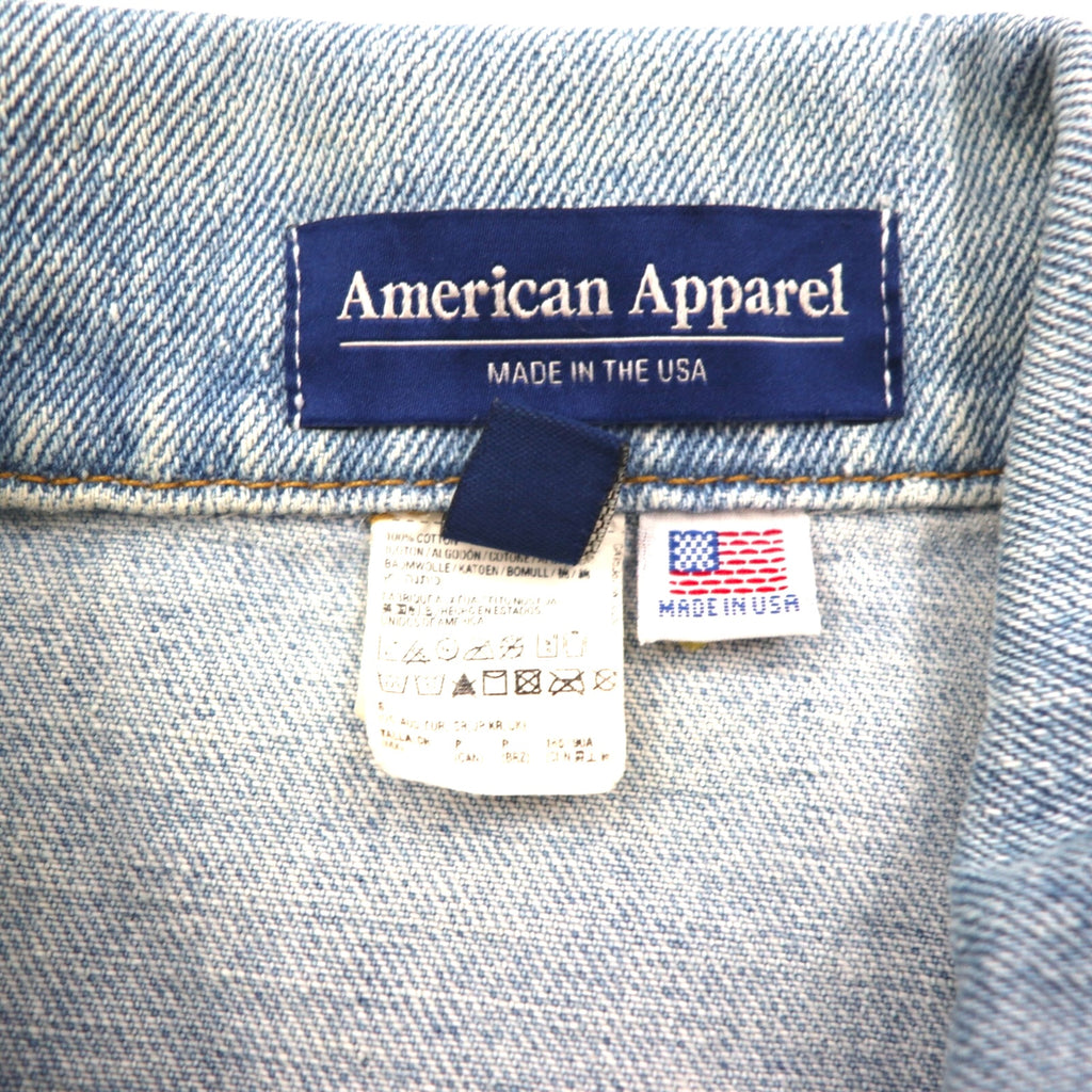American Apparel USA-Made Denim Jacket, Size S, Indigo and Blue, Cotton