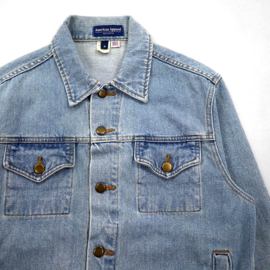 American Apparel USA-Made Denim Jacket, Size S, Indigo and Blue, Cotton