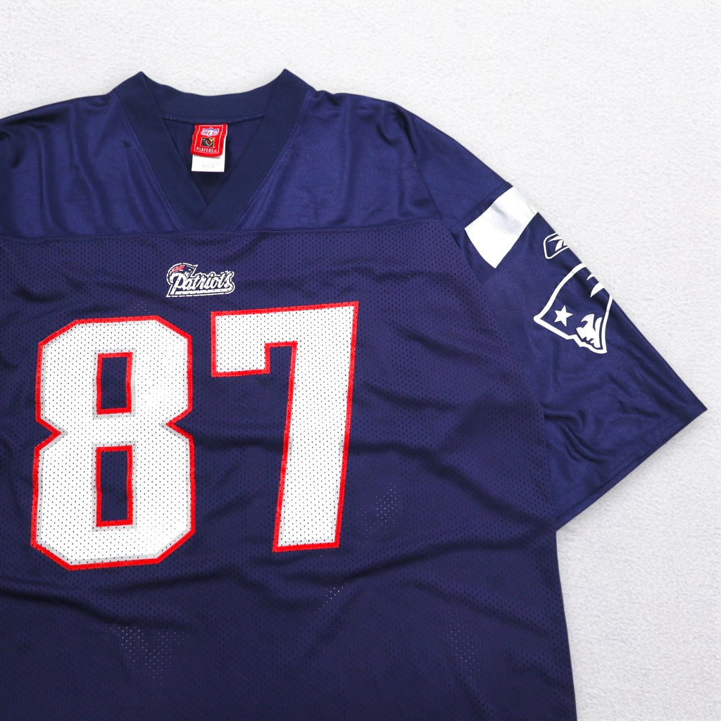 Reebok Game Shirt NFL Patriots Football Uniform XL Navy Mesh Nylon Numbering