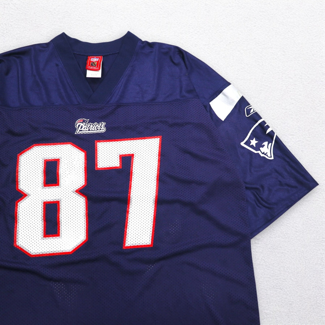 Reebok Game Shirt NFL Patriots Football Uniform XL Navy Mesh Nylon Numbering