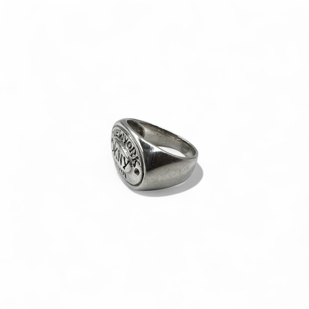 DKNY 00s Signet Ring, Size 15, Silver 925, New York, 2001
