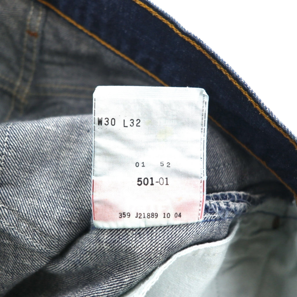 Levi's 00s 501 Straight Denim Jeans, Size M, Indigo and Blue, Button Fly