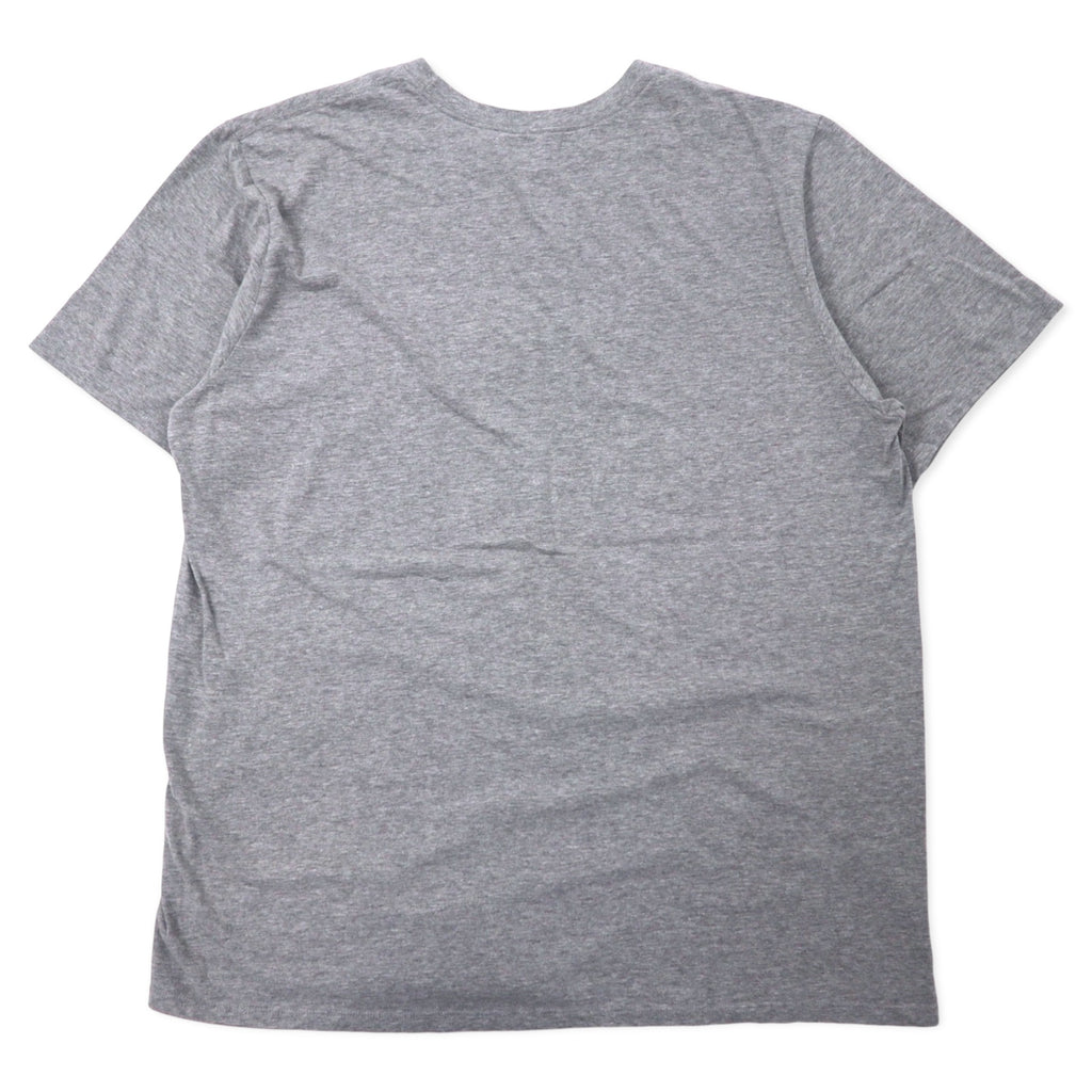 NIKE Swoosh Logo Print T-Shirt XXL Grey Cotton ATHLETIC CUT Big Size Made in El Salvador