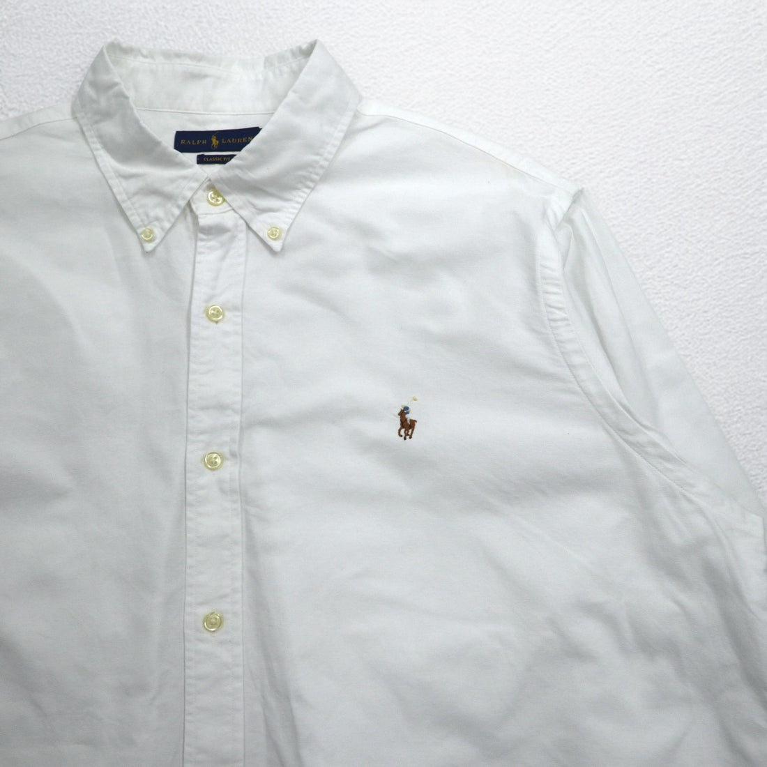 RALPH LAUREN オックスフォード ボタンダウンシャツ 2XL ホワイト CLASSIC FIT スモールポニー刺繍