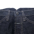 MARITHE FRANCOIS GIRBAUD 3D cut denim pants S Blue Dark navy Cotton Stretch Zipper fly Made in Japan