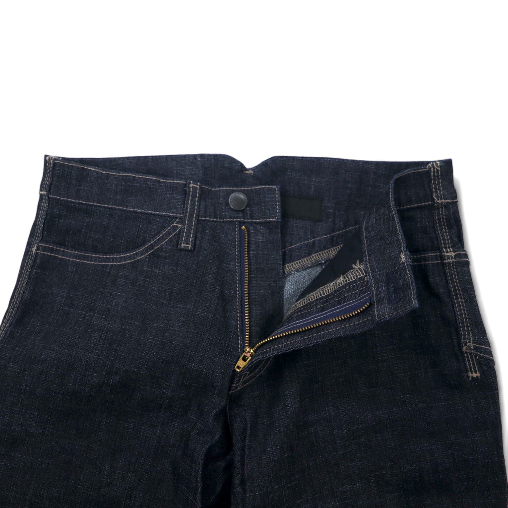 MARITHE FRANCOIS GIRBAUD 3D cut denim pants S Blue Dark navy Cotton Stretch Zipper fly Made in Japan