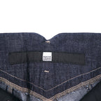 MARITHE FRANCOIS GIRBAUD 3D cut denim pants S Blue Dark navy Cotton Stretch Zipper fly Made in Japan