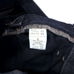 MARITHE FRANCOIS GIRBAUD 3D cut denim pants S Blue Dark navy Cotton Stretch Zipper fly Made in Japan