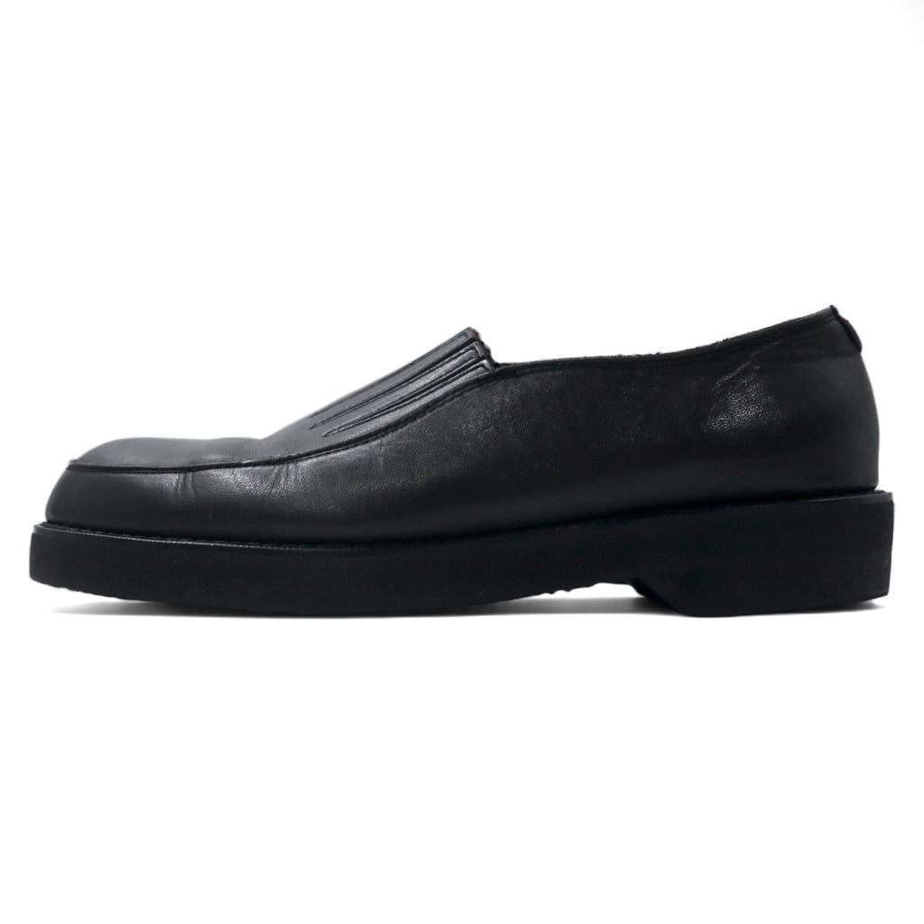 日本然リトテ-古着オンライン-COMME des GARCONS ラバーソール スリッポン ローファー 24.5cm ブラック レザー-COMME des GARCONS Rubber Sole Slip-on Loafers US6.5 Black Leather