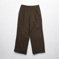 LAUREN RALPH LAUREN 90s 120's &amp; CASHMERE 2-pleat wide slacks, M, brown, wool