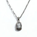 Vintage White Turquoise Pendant Necklace インディアンジュエリー ホワイトターコイズ ホピチェーン ネックレス ペンダント シルバー 925 G刻印