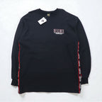DESCENTE 90s Made in Japan Tape Logo Design Sweatshirt, Size L, Black, Unused