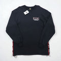 DESCENTE 90s Made in Japan Tape Logo Design Sweatshirt, Size L, Black, Unused