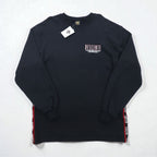 DESCENTE 90s Made in Japan Tape Logo Design Sweatshirt, Size L, Black, Unused