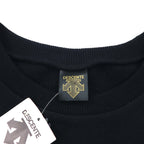DESCENTE 90s Made in Japan Tape Logo Design Sweatshirt, Size L, Black, Unused