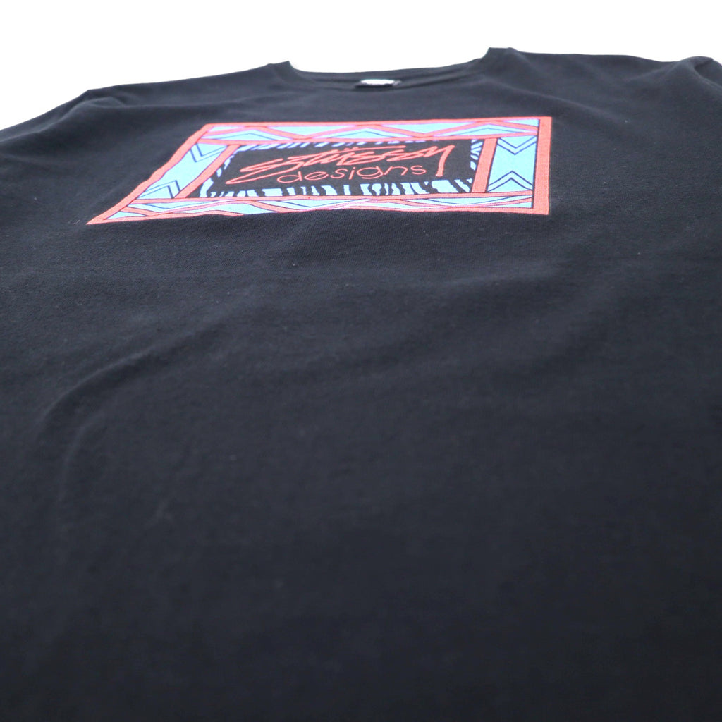 stussy N4 Chanel logo print T-shirt L black cotton