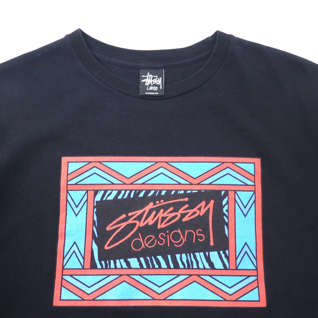 stussy N4 Chanel logo print T-shirt L black cotton