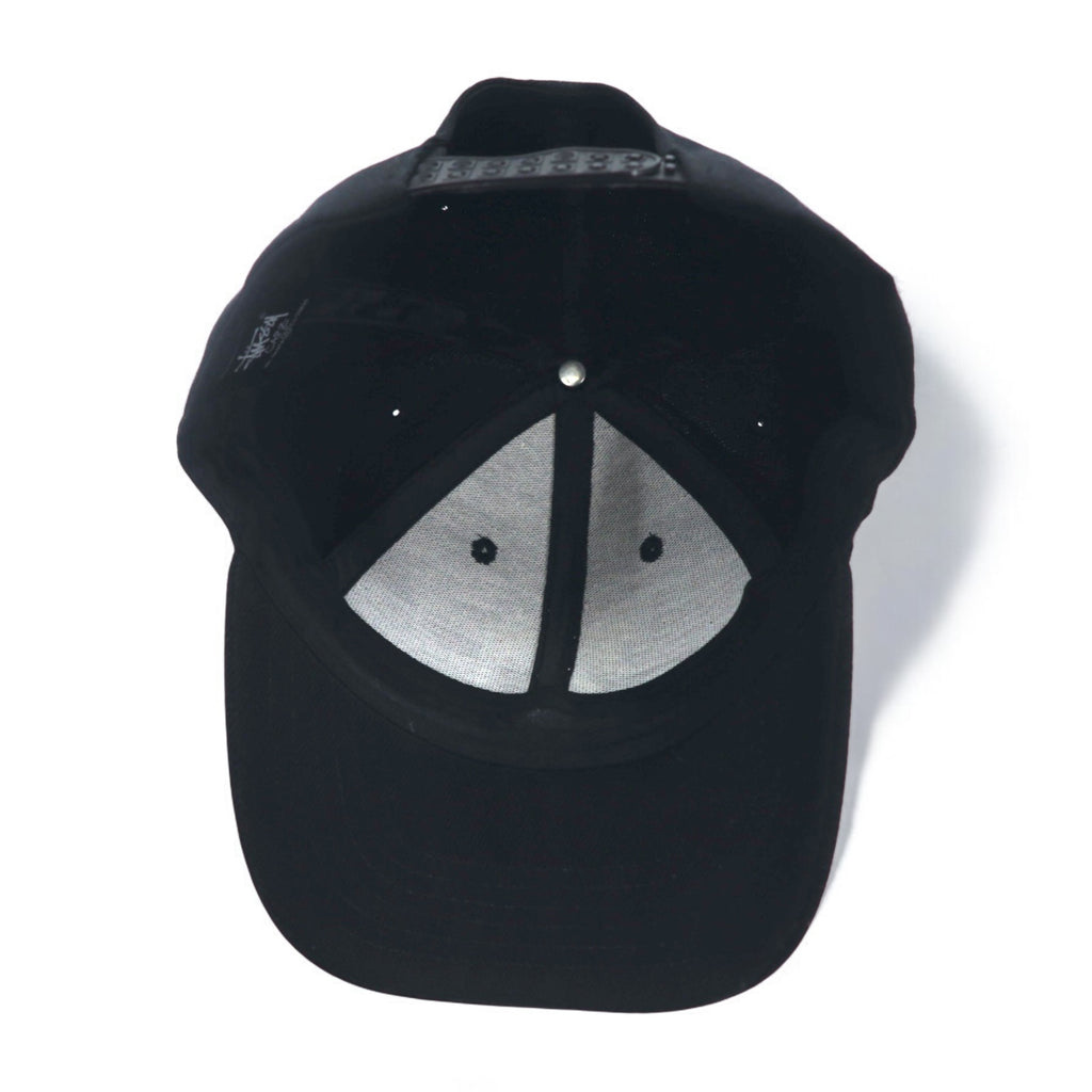 stussy CAPZ baseball cap black snapback embroidered stock logo chanel logo