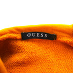 GUESS Triangle Logo Embroidered Pullover Hoodie M Yellow Cotton MI3K9471