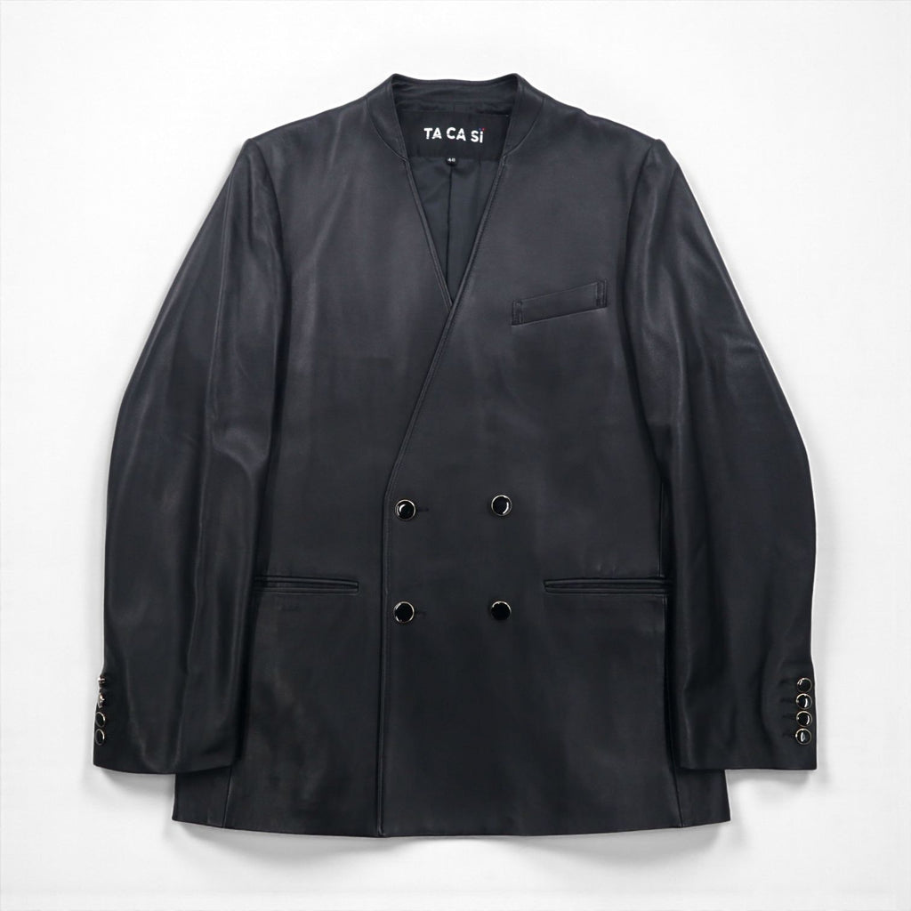TA CA SI International Gallery BEAMS Lamb Leather Double-Breasted Jacket, Size M, No Color, Sheepskin, 23-16-0719-262