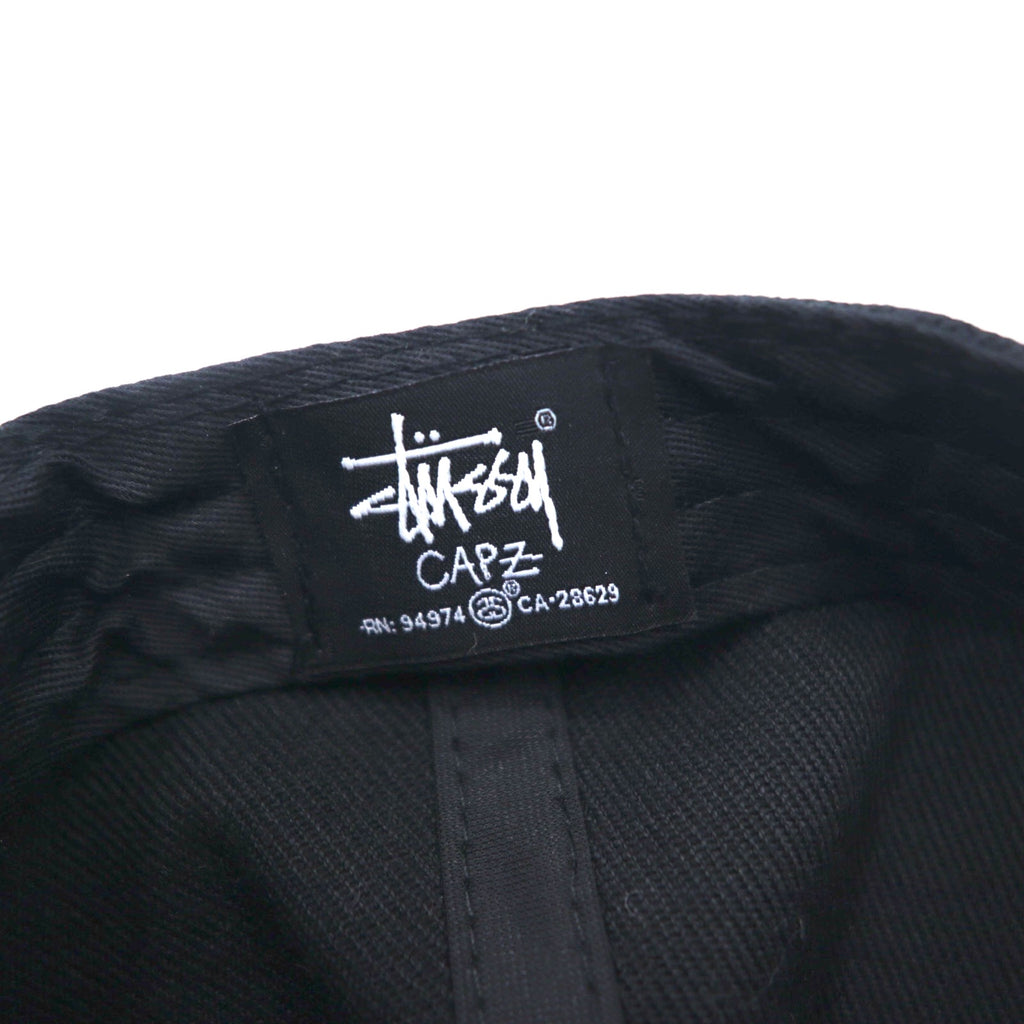 stussy CAPZ baseball cap black snapback embroidered stock logo chanel logo