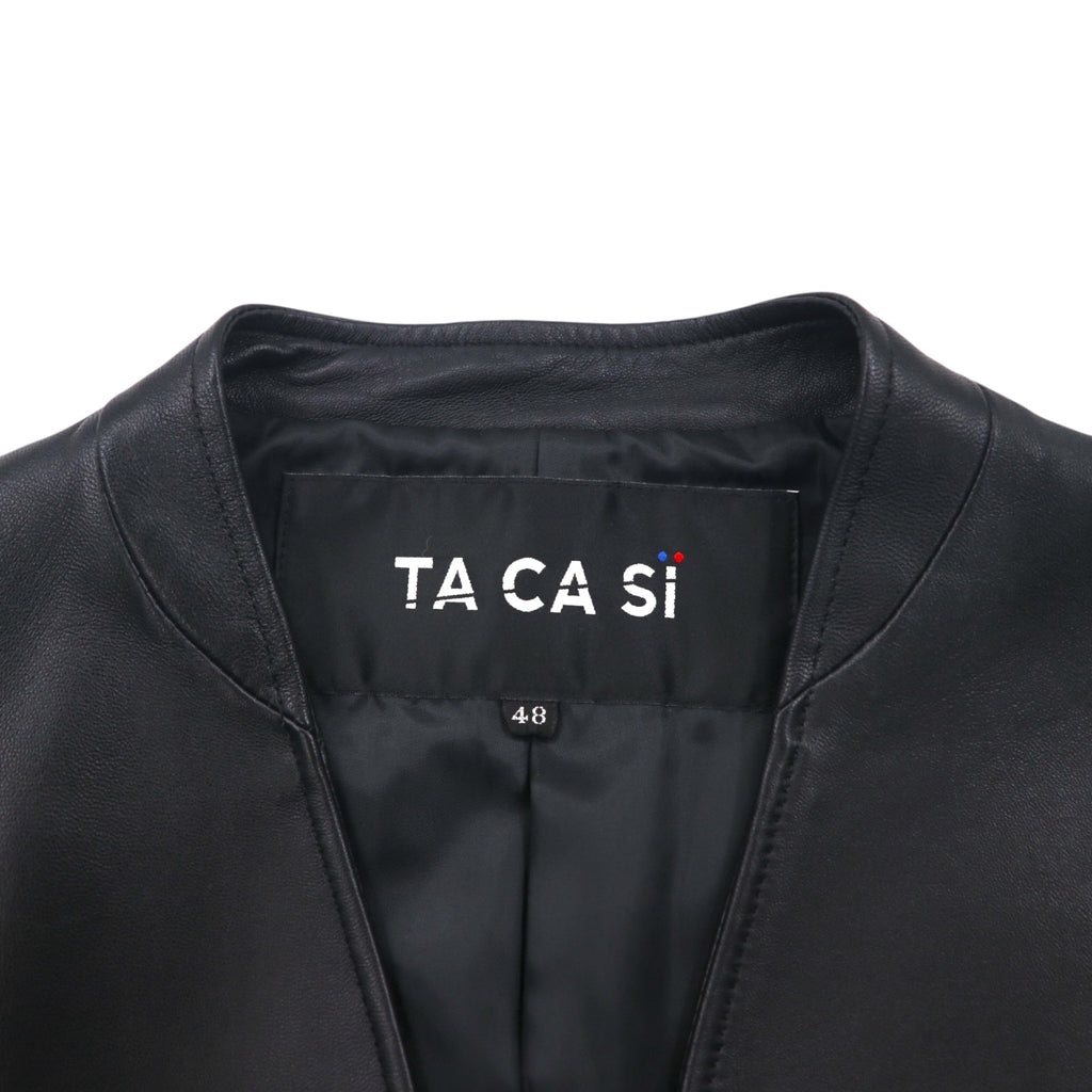 TA CA SI International Gallery BEAMS Lamb Leather Double-Breasted Jacket, Size M, No Color, Sheepskin, 23-16-0719-262