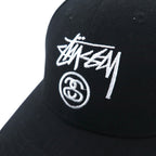 stussy CAPZ baseball cap black snapback embroidered stock logo chanel logo