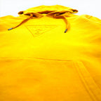GUESS Triangle Logo Embroidered Pullover Hoodie M Yellow Cotton MI3K9471