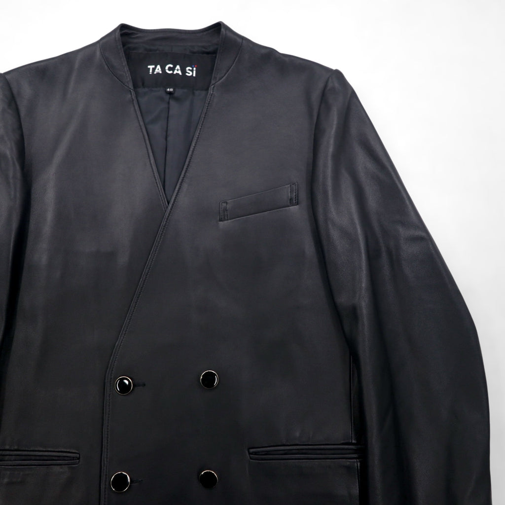 TA CA SI International Gallery BEAMS Lamb Leather Double-Breasted Jacket, Size M, No Color, Sheepskin, 23-16-0719-262