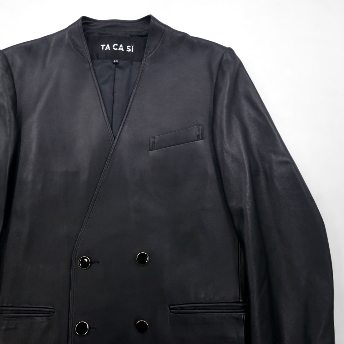 TA CA SI International Gallery BEAMS Lamb Leather Double-Breasted Jacket, Size M, No Color, Sheepskin, 23-16-0719-262