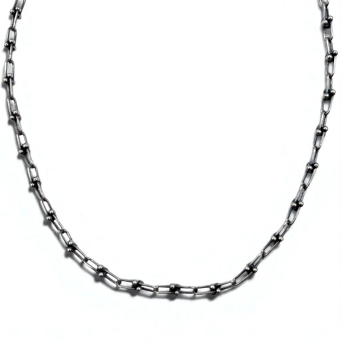 Vintage Silver Chain Necklace, Vintage Link Chain, 2-Way Necklace/3-Row Bracelet, Silver 925