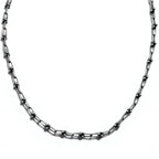 Vintage Silver Chain Necklace, Vintage Link Chain, 2-Way Necklace/3-Row Bracelet, Silver 925
