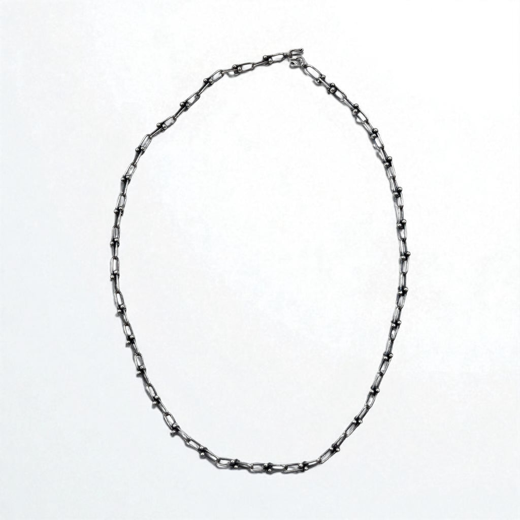 Vintage Silver Chain Necklace, Vintage Link Chain, 2-Way Necklace/3-Row Bracelet, Silver 925