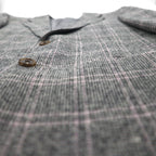 BURBERRY Cashmere Blend 2B Tweed Jacket, Size M, Gray Check, Wool, Made in Japan