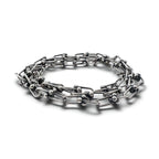 Vintage Silver Chain Necklace, Vintage Link Chain, 2-Way Necklace/3-Row Bracelet, Silver 925