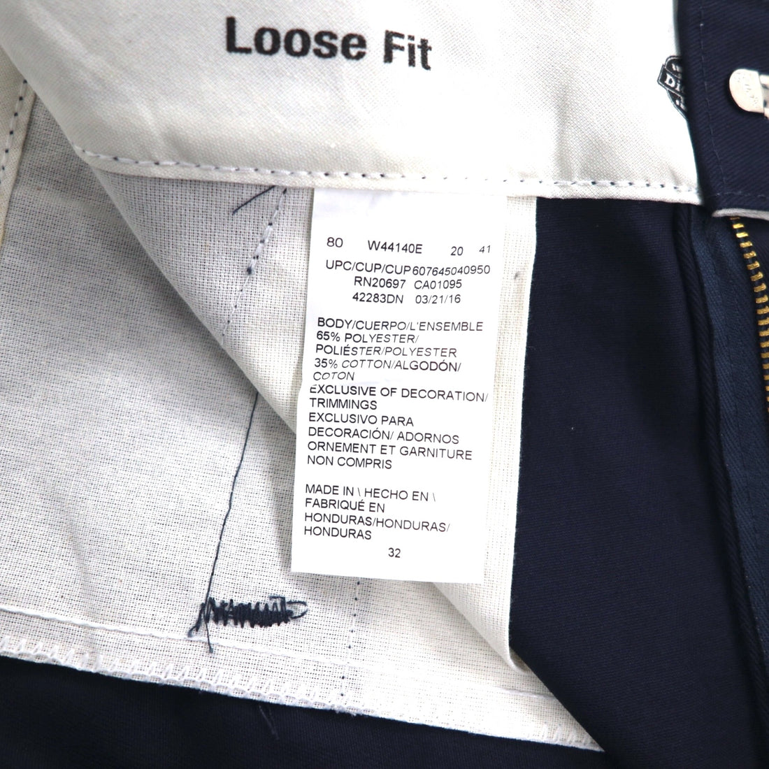 Dickies ルーズフィット ワークショーツ ハーフパンツ M ネイビー LOOSE FIT 42283DN